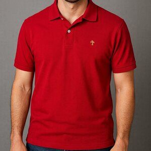 Brooks Brothers 346 Polo Shirt Red Men’s Medium Short Sleeve Cotton